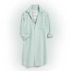 Frank & Eileen Green Sand Stripe Mary Classic Shirt dress L
